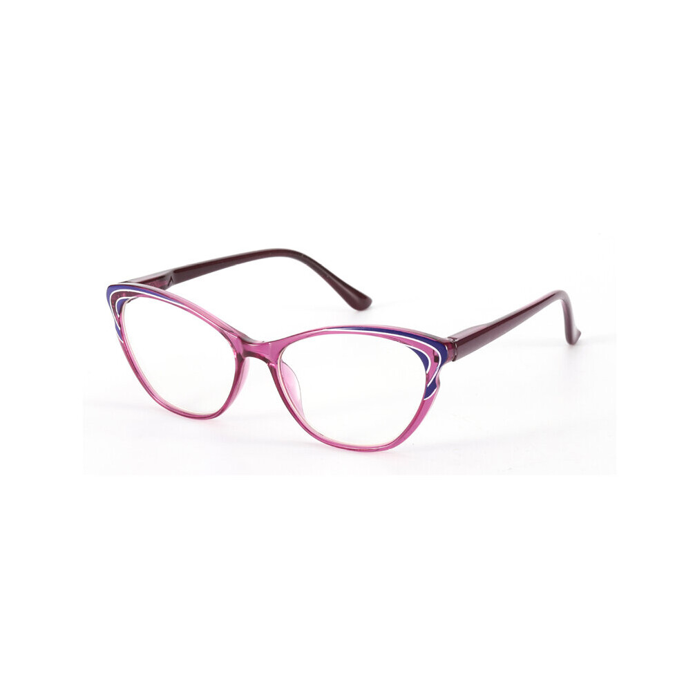 Multicoloured Seemfly Anti Light Reading Glasses Men Women Ultralight Purple Cat Eye Presbyopic Eyeglasses Diopters +1.0 +3.5