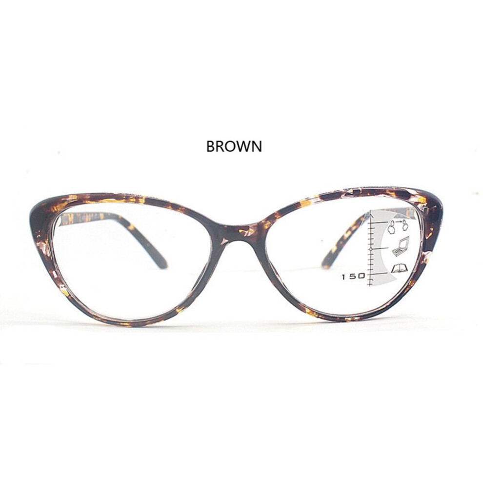 Multicoloured Reading Glasses For Women Cat Eye Glasses Retro Progressive Multifocal Reading Glasses Tr90 Presbyopic Eyeglasses