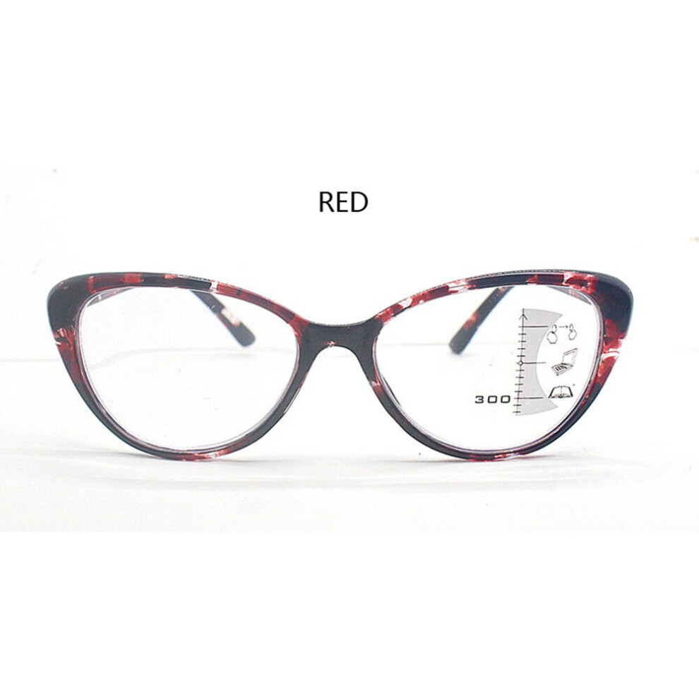Multicoloured Reading Glasses For Women Cat Eye Glasses Retro Progressive Multifocal Reading Glasses Tr90 Presbyopic Eyeglasses