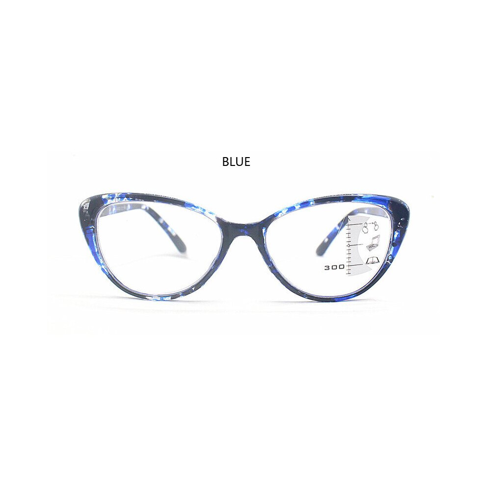 Multicoloured Reading Glasses For Women Cat Eye Glasses Retro Progressive Multifocal Reading Glasses Tr90 Presbyopic Eyeglasses