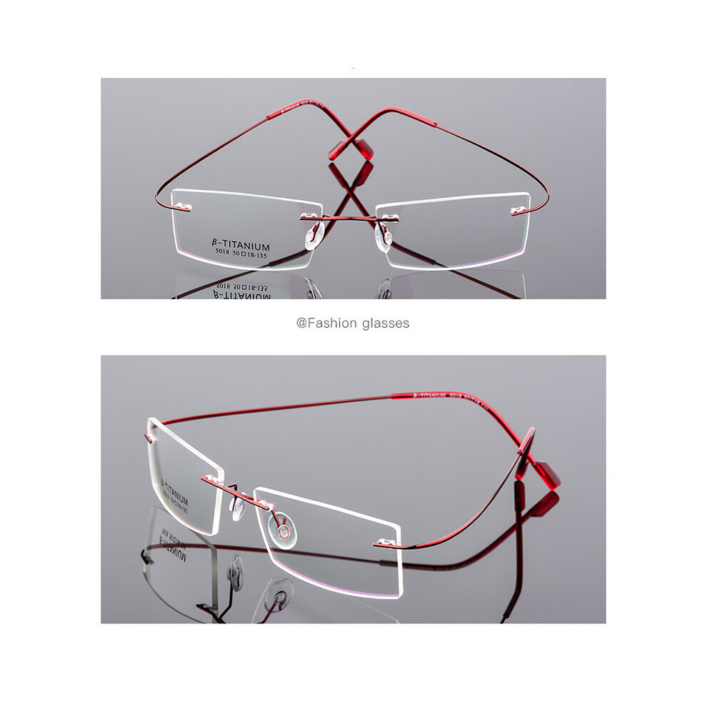 Lightweight Rimless Glasses Frames Memory Titanium Eyeglasses Frame Spectacle Prescription Optical -0.5 -1 -1.5 -2 -2.5 -3 -4 -5-image-OPC-PBR9FM9-NEW