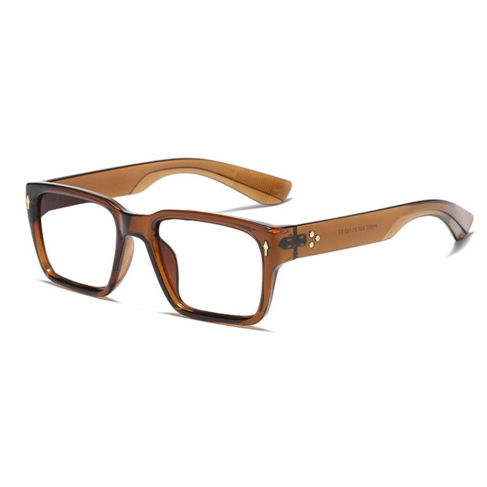 Multicoloured Trending Square Anti Light Reading Glasses Men's Computer Optical Prescription Eyeglasses Finished Hyperopia Eyewear