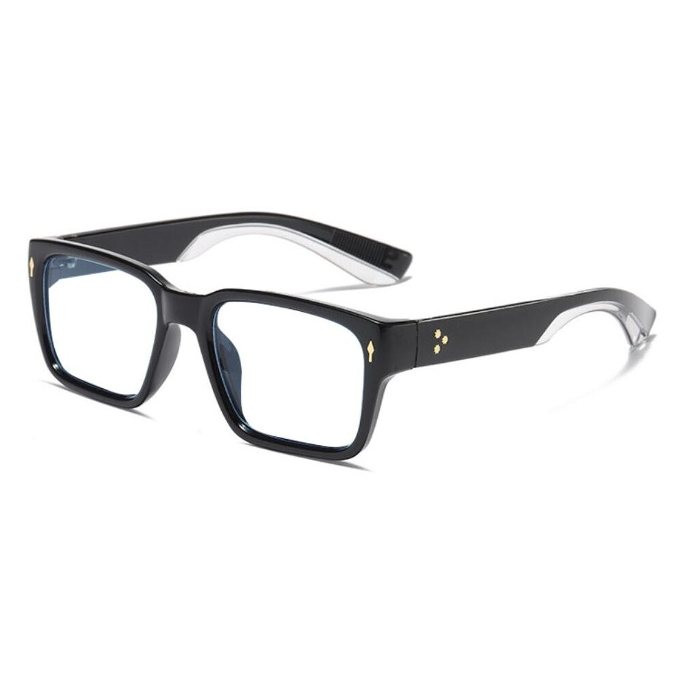 Multicoloured Trending Square Anti Light Reading Glasses Men's Computer Optical Prescription Eyeglasses Finished Hyperopia Eyewear