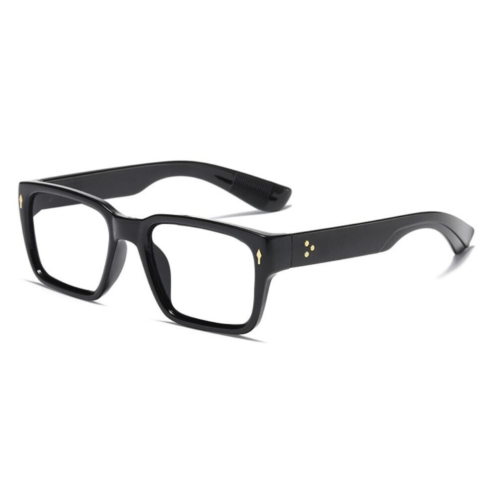 Multicoloured Trending Square Anti Light Reading Glasses Men's Computer Optical Prescription Eyeglasses Finished Hyperopia Eyewear