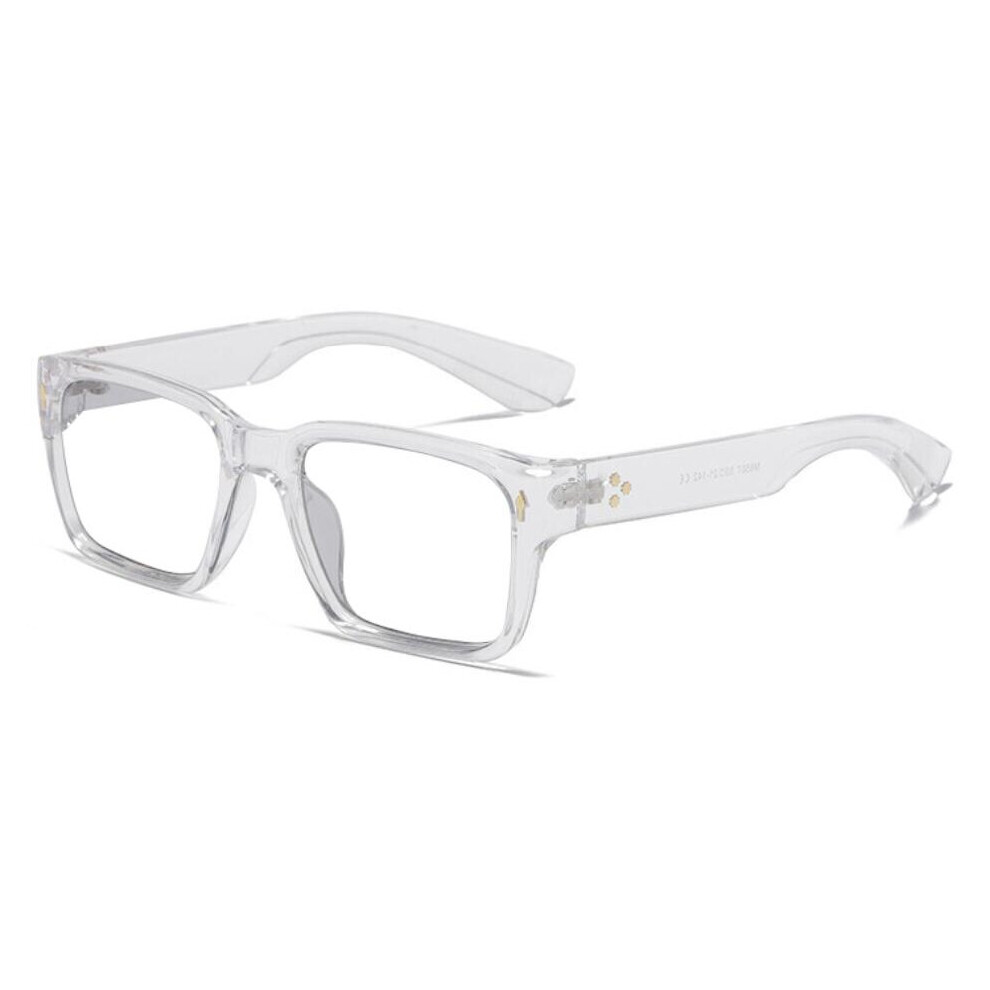 Multicoloured Trending Square Anti Light Reading Glasses Men's Computer Optical Prescription Eyeglasses Finished Hyperopia Eyewear