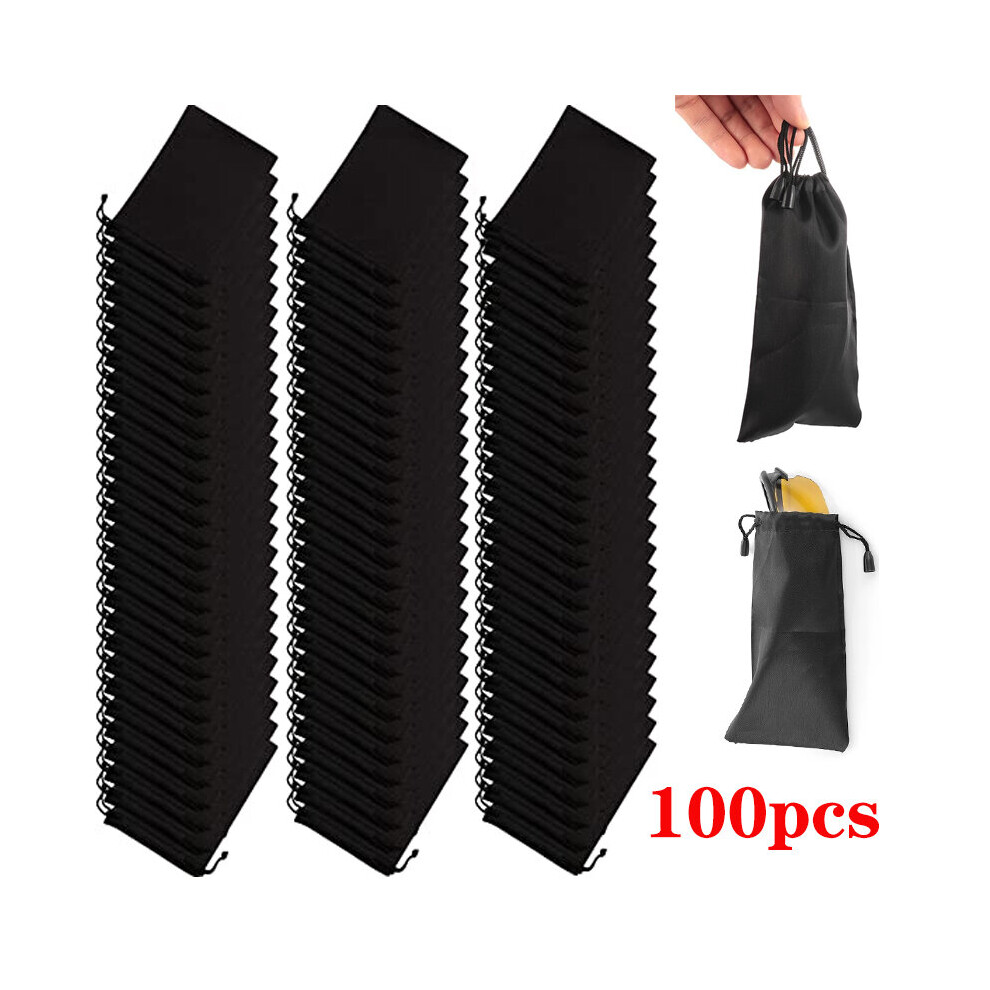 100pcs Soft Glasses Bag Sunglasses Case Waterproof Dustproof Portable Eyeglasses Pouch Eyewear Accessories Bulk