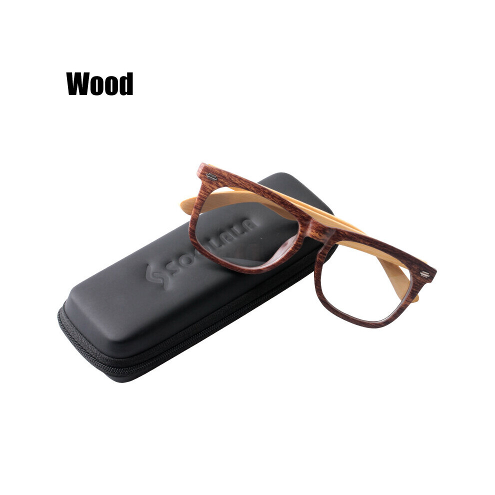 Oversized Wood Bamboo Reading Glasses Men Full Frame Clear Lens Presbyopia Reading Glass Eyeglasses Frame for Men