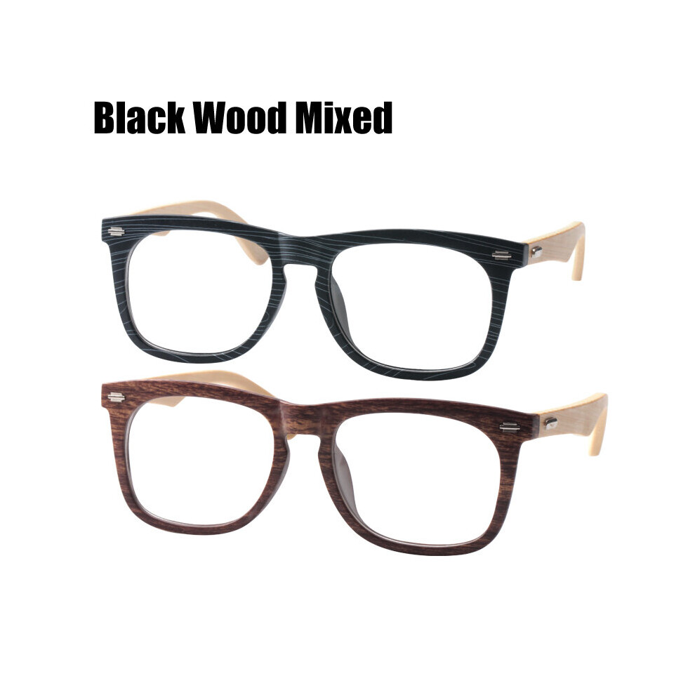 Oversized Wood Bamboo Reading Glasses Men Full Frame Clear Lens Presbyopia Reading Glass Eyeglasses Frame for Men