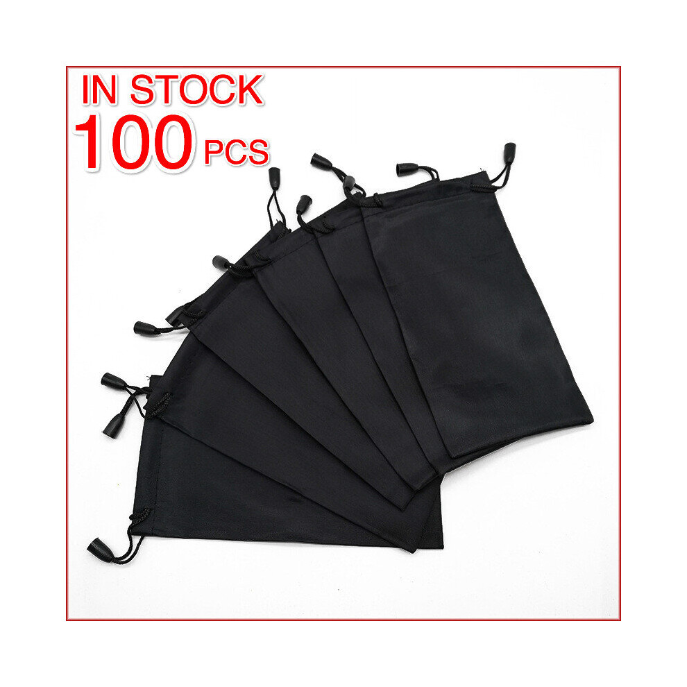100pcs/lot Bulk Soft Glasses Bag Sunglasses Case Waterproof Dustproof Eyeglasses Pouch Eyewear Accessories Solid
