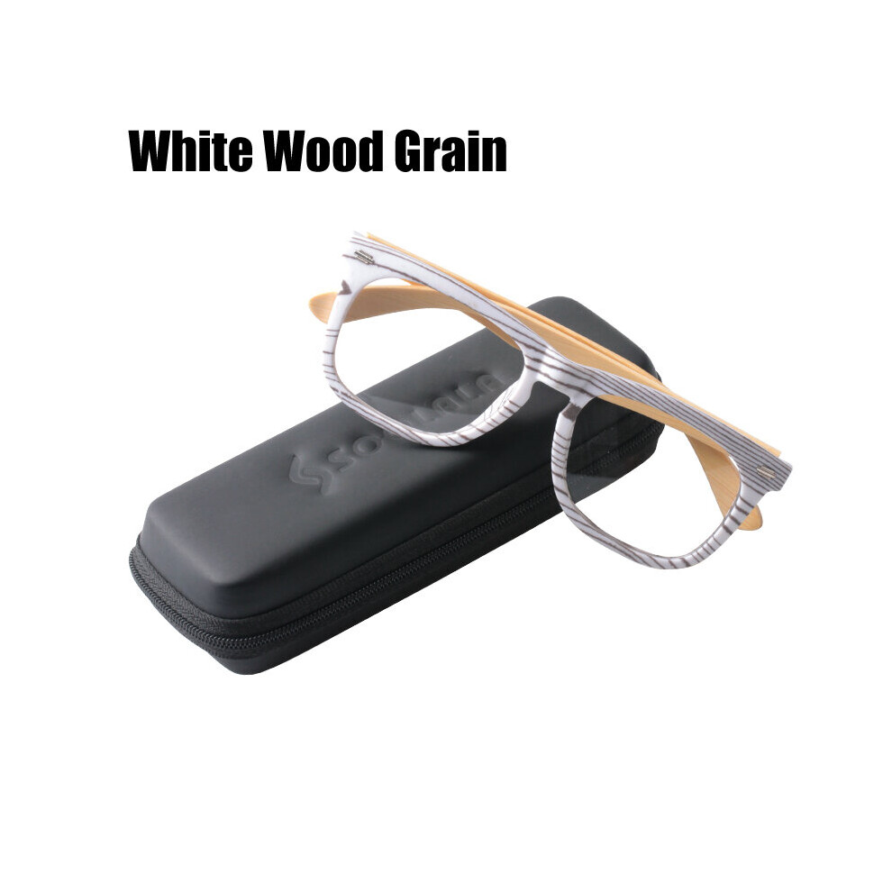 Oversized Wood Bamboo Reading Glasses Men Full Frame Clear Lens Presbyopia Reading Glass Eyeglasses Frame for Men