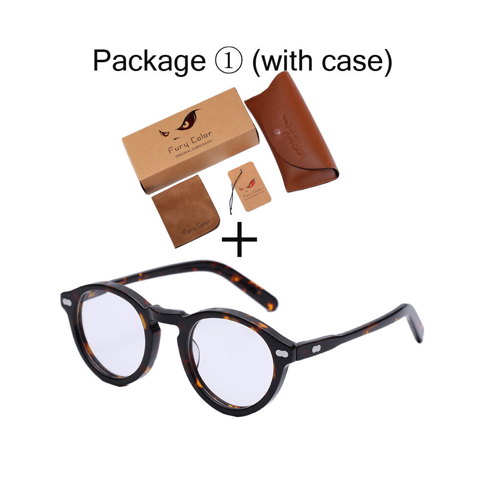 Round retro Small Acetate frame optical eyeglasses frame clear lens glasses frame women men myopia spectacles prescription