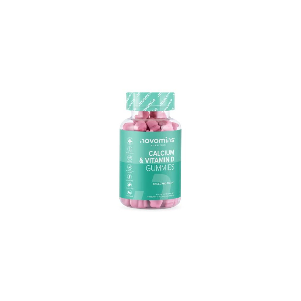Novomins Calcium Gummies Â 400Mg Of Calcium - With Vitamin D & K2 (Mk-7) - Vegetarian Â Gluten Free Â 1 Month Supply - Chewable Calcium Vitamins Â