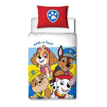 Official Pupster Design Toddler Cot Bed Duvet Cover Set | Reversible 2 Sided Bedding Duvet Cover Including Matching Pillow Case, Polycotton