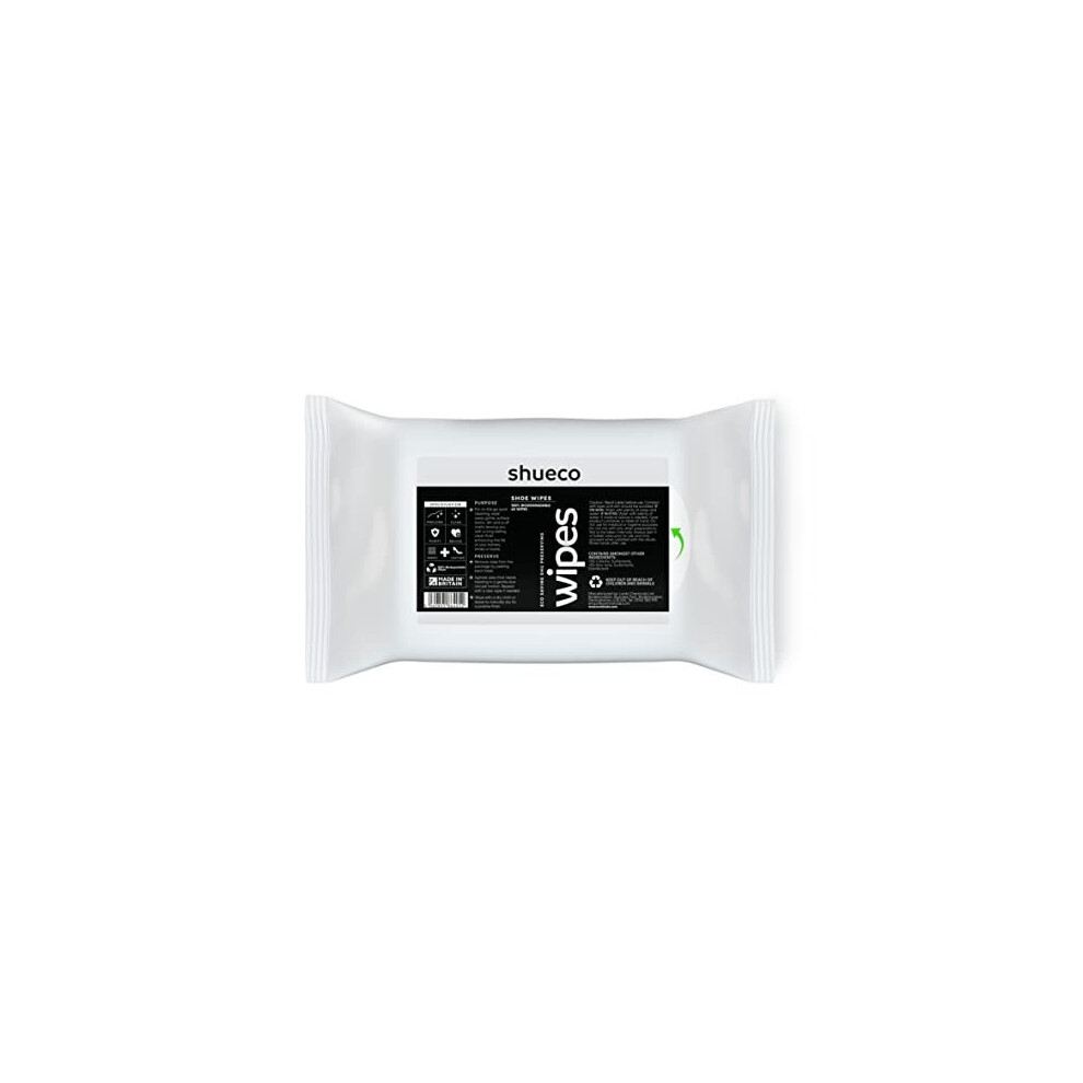 Shoe Cleaning Wipes | Fabric & Leather Cleaner for Trainers, Sneakers and Boots | 100% Biodegradable | 40 Pack, White, 1 Pack