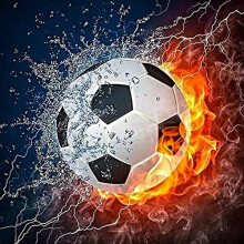 5D DIY Diamond Arts Crafts Painting Kits Full Drill,Football Rhinestone Crystal Cross Stitch Embroidery Pictures by Numbers Adults Kids Gifts Home