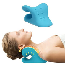 Neck Stretcher for Neck Pain Relief, Neck and Shoulder Relaxer Cervical Traction Device Pillow for Muscle Relax and TMJ Pain Relief, Cervical Spine