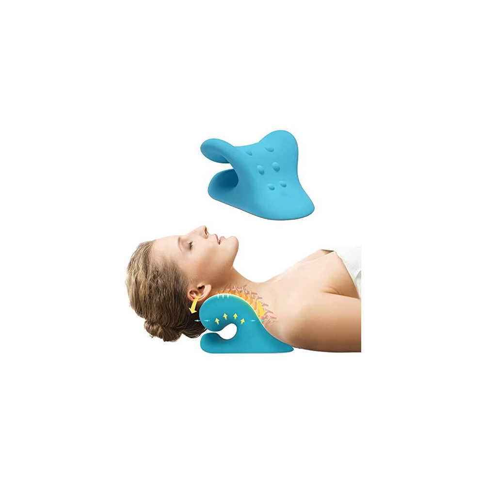 Wizco Neck Stretcher For Neck Pain Relief, Neck And Shoulder Relaxer Cervical Traction Device Pillow For Muscle Relax And Tmj Pain Relief, Cervical Spine
