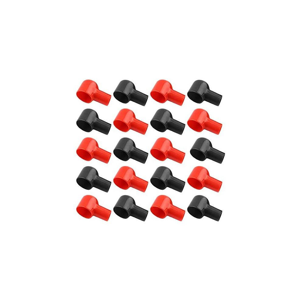20 Pcs Battery Terminal Covers Insulating Flexible Protector Car Battery Cover For Car Electric Bikes Trucks Protector Positive And Negative 616943878615