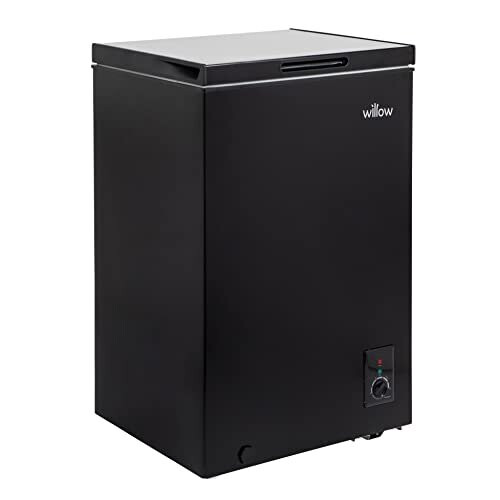 W99CFB Freestanding 99 Litre Chest Freezer in Black, Suitable for ...