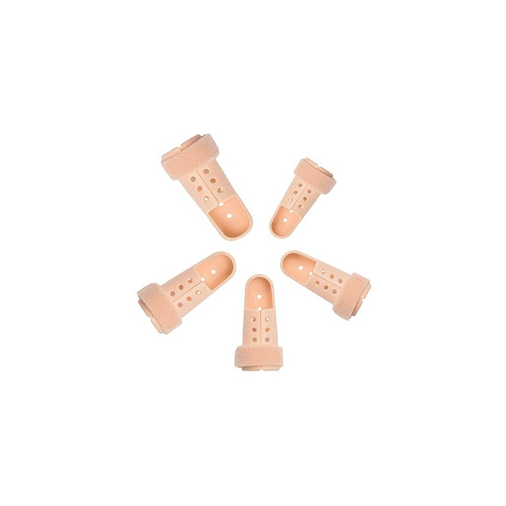 Yanwandefa 5 Pcs Plastic Finger Support Protector Finger Splint Mallet Trigger Finger Splint Finger Support Protector For Adjustable Finger Immobilizer
