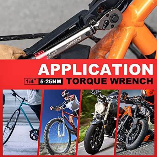 Fortura® Torque Wrench 3/8, Torque Wrench 5-60 Nm, Spark Plug Wrench, Torque Wrench Bicycle, Torque Wrench Set, Torque Wrench Motorcycle, Torque - View #2