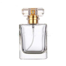 100ml Empty Glass Perfume Spray Bottle Refillable Rectangular Gold