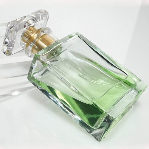 100ml Empty Glass Perfume Spray Bottle Refillable Rectangular Gold 2