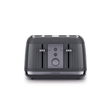 Dusk Toaster, 4 Slot Toaster, Reheat, 5 Browning Settings, Defrost and Cancel Functions, Pull Crumb Tray, TFP30.000GY, 1800W, Slate Grey