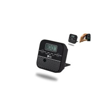 Carbon Monoxide Detector 10 Year Sealed Battery |Portable Alarm|EN50291:2018 |CO Digital Display (1- White&1-White) (1, Free Standing Bracket Black)