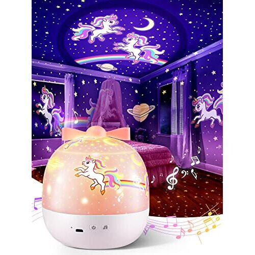 OneFire Unicorn Night Light Kids,8 White Noise Baby Night Light