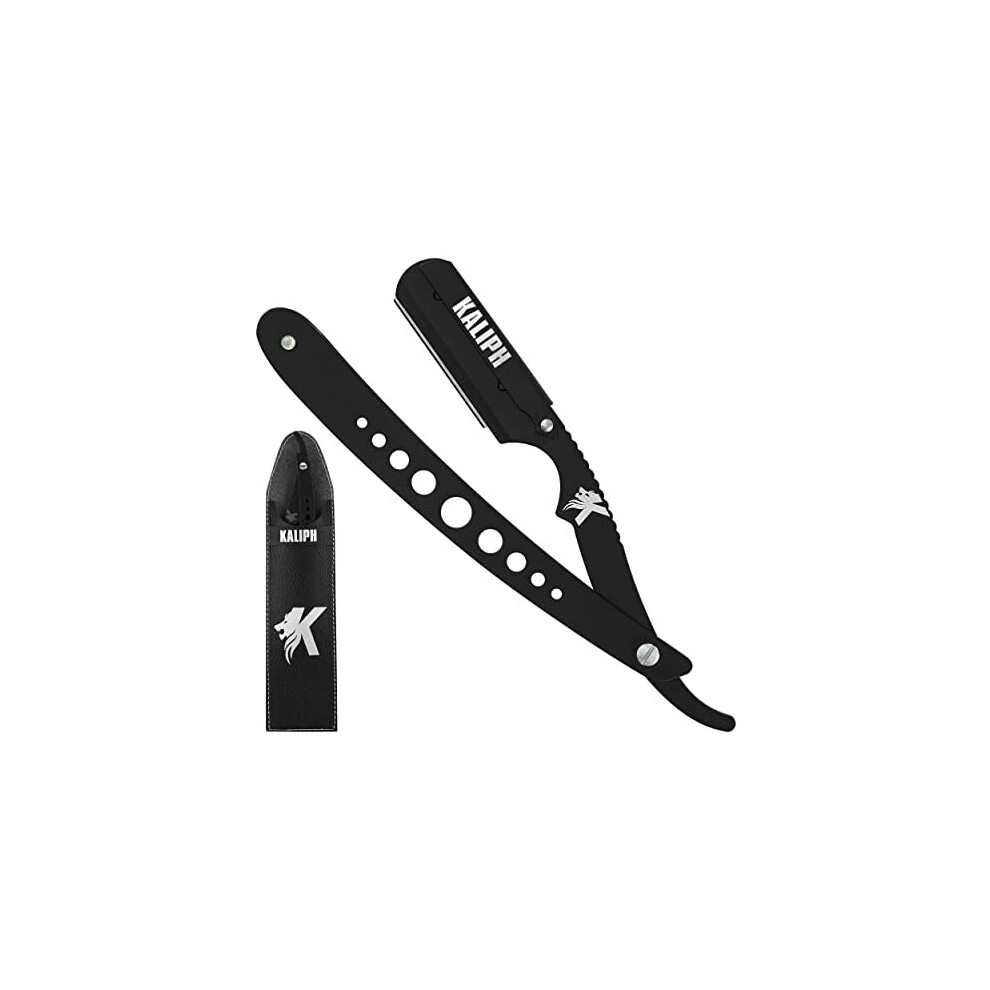 Kaliph Professional Cut Throat Razors For Men - Barber Grade Single Edge Blade Straight Razor - Premium Choice Mens Razors For Shaving - Essential Cutthroat