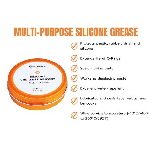 100% Silicone Grease, General-Purpose Dielectric Paste, Waterproof HT Rubber Grease (100ml) 1