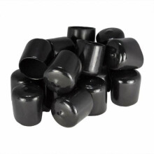 10pcs Rubber End Caps 25mm (Inner Dia) PVC Rubber Round Tube Bolt Cap Plastic End Cap Cover Thread Protectors Black, Length is 25 mm