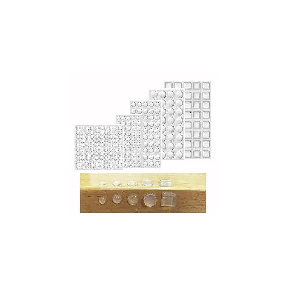 Adhesive Bumper Pads, 272 Pcs Clear Self Adhesive Bumper Pads, Clear Door Bumpers Round Clear Rubber Feet, Anti-Collision & Non-Slip Rubber Feet For 743636525126
