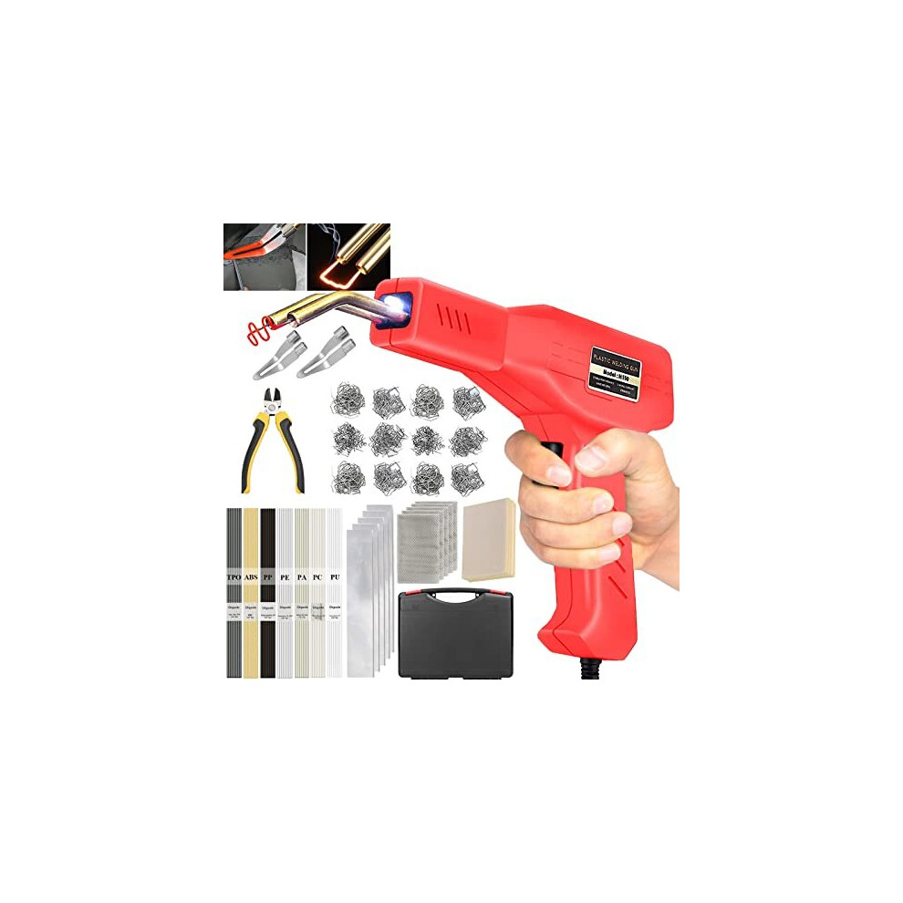 150W Plastic Welding Kit&Plastic Welder,2 In1 Plastic Welder Gun Soldering Kit,Hot Stapler Plastic Welding Car Bumper Repair Kit With 56Pcs Plastic 789585156882