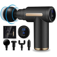 Massage Gun,Mini Massage Gun Deep Tissue,6 Speeds Percussion Muscle Massager with 4 Massage Heads 1800mAh Battery Type-C Charging Super Quiet Massage