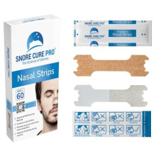 Snore Cure PR0 x60 Large Nasal Strips | Anti Snore Nasal Strips for Snoring | Instantly Relieves Nasal Congestion | Clinically Proven | Drug-Free |