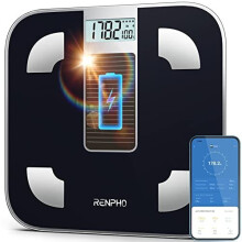 Scale for Body Weight, Battery-Free Solar Power Weighing Scale Digital Bathroom Smart Scale Bluetooth Body Fat Scale, Body Composition Monitor