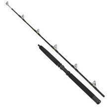 6ft / 1.85m Fishing Rod Euro Gold Trolling Offshore Deep Sea (2 Section Blank) Boat Rod Black/Gold (80-130lbs) [12-888185-80130]