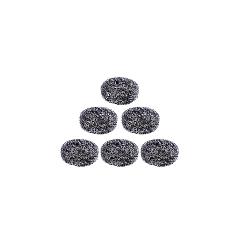 Stainless Steel Scourer,for Uncoated Cookware,Pot Brush,Stovetops,Grill,Removing Tough Dirt, 28g/pcs(6 pcs)-image-OPC-PBR9JWQ-NEW
