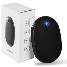 Hand Warmers Rechargeable, OHLGT 10000mAh Electric Hand Warmer Reusable, Portable Electric Hand Heater Power Bank Lasting 15 Hours USB Battery