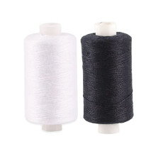 Black and White 500m Sewing Thread, Strong Multipurpose General Application Thread, Perfect for Clothes, attaching Buttons, Repairs. Sewing Machines