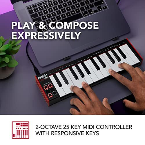 AKAI LPK 25 MKII USB/MIDI-keyboard, 25 tangenter 1