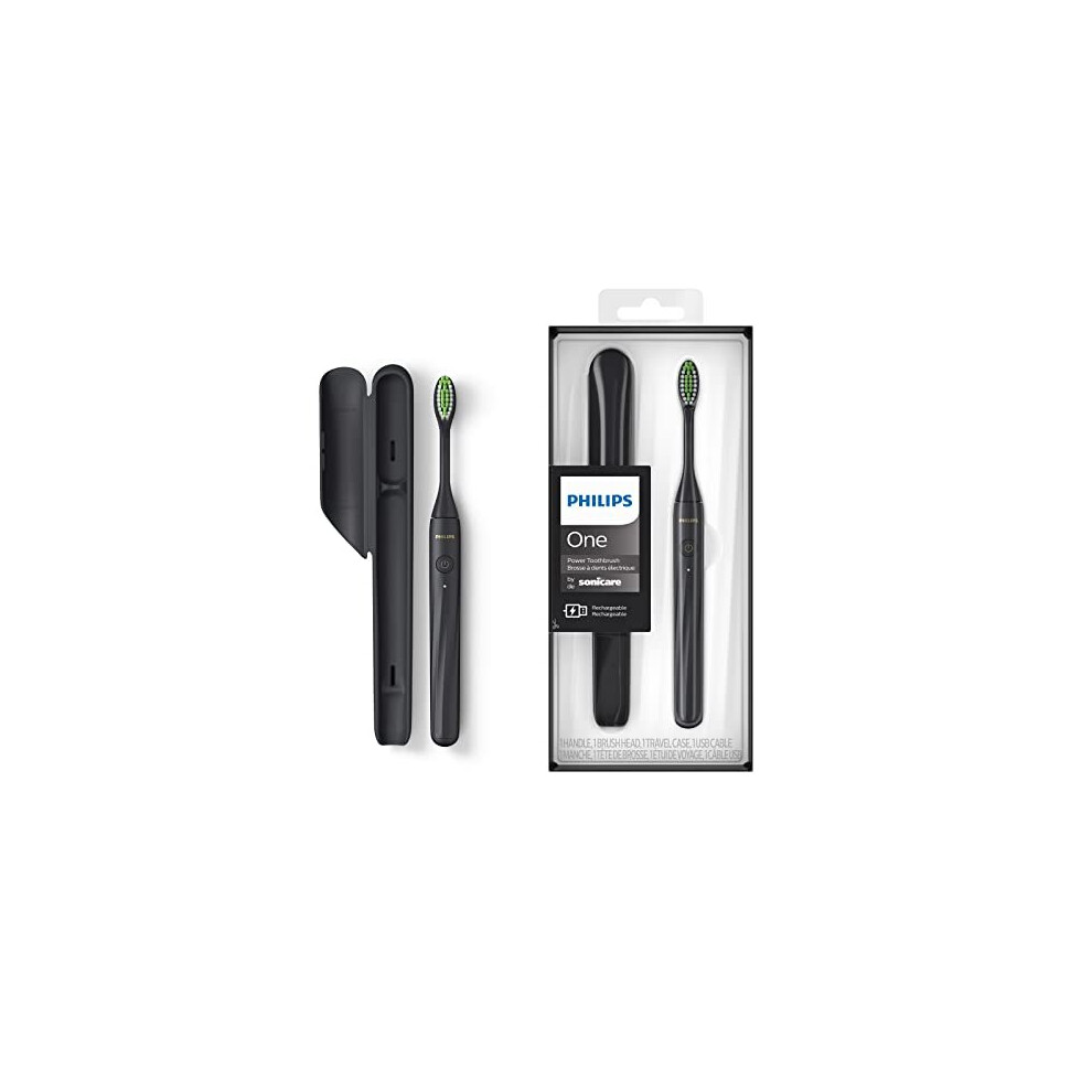 One Rechargeable Toothbrush - Electric Toothbrush in Shadow Black (Model HY1200/06)