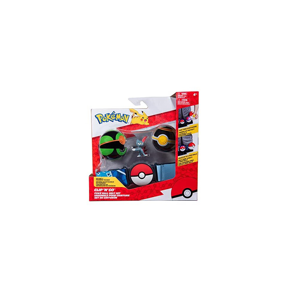 Clip âN' Go Belt Set - 2-Inch Sneasel Battle Figure with Clip âN' Go Belt plus Dusk and Luxury Ball Accessories (PKW2719)