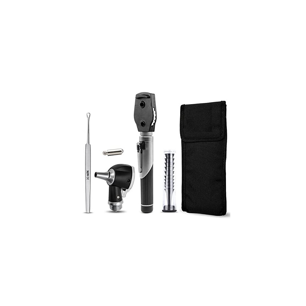 Mjw Fiber Optic Mini Otoscope Ear Healthy Tool For Home Use With Extra Replaceable Led Light