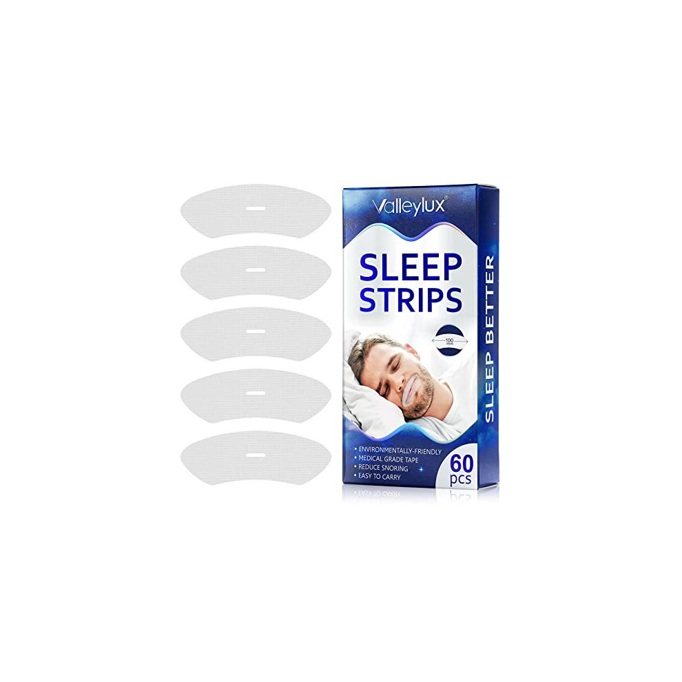 Shifakou Mouth Tape For Sleeping-60Pcs Sleep Strips-Advanced Gentle Mouth Tape Devices Help Train Nasal Breathing,Promote Better Nighttime Sleeping