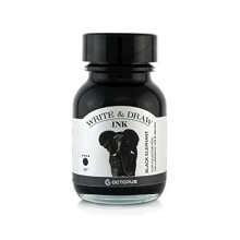 Octopus Write and Draw Ink 347 Black Elephant Waterproof Ink for Writing and Drawing, Calligraphy Ink, Non-fading Drawing Ink for Fountain Pen, Black,