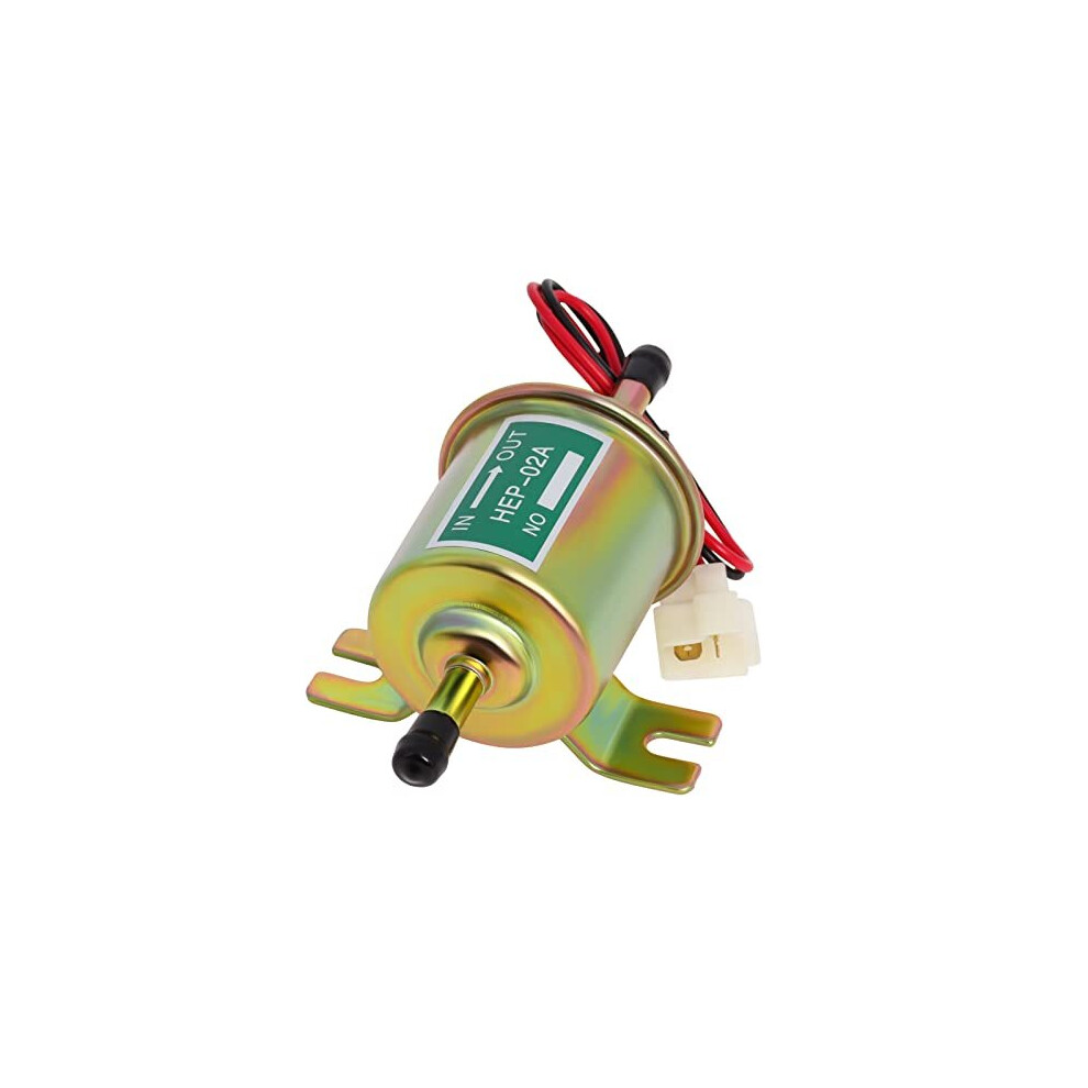 Universal Electric Fuel Pump 12V Low Pressure 4-7 Psi Inline Fuel Pump For Gasoline Or Diesel Engine Hep-02A Motorcycle Carburetor Atv Trucks Boats By 754302852408