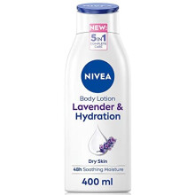Lavender Body Lotion (400ml), NIVEA Moisturiser for Dry Skin with Natural Origin Oils and Lavender Scent, NIVEA Body Lotion for Smoother Skin